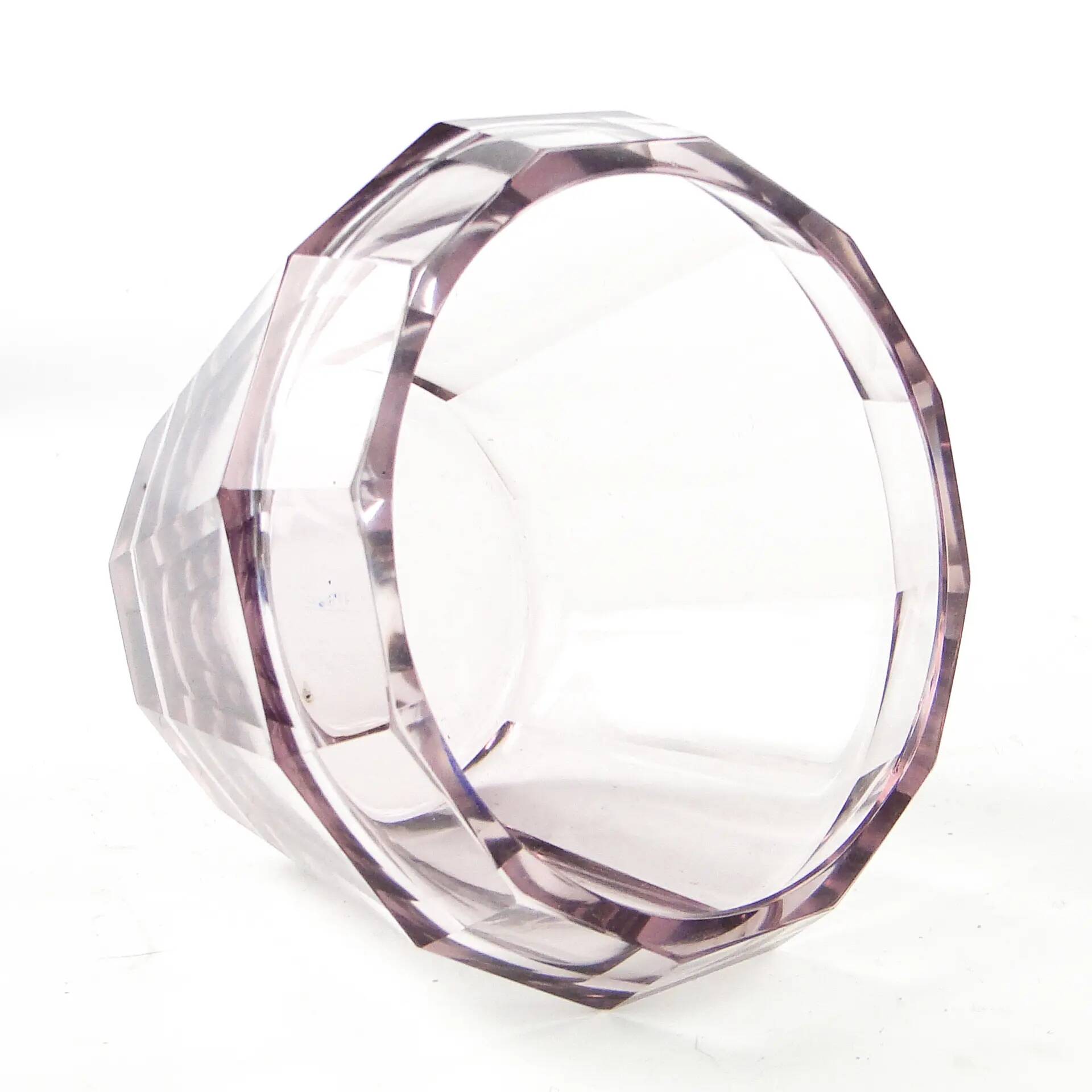 Art Deco vase, crystal, Moser, Czechoslovakia, 1930s