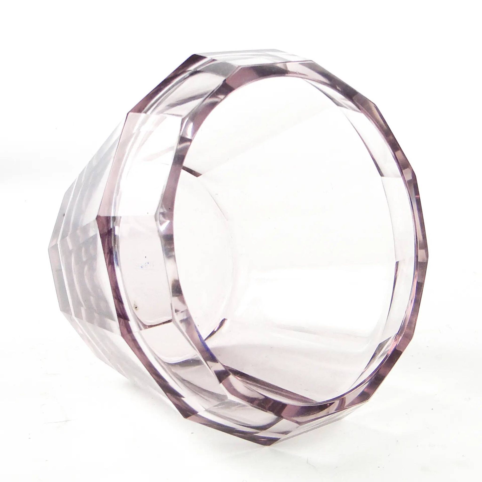Art Deco vase, crystal, Moser, Czechoslovakia, 1930s