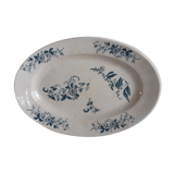 Oval dish longwy late nineteenth