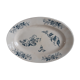 Oval dish longwy late nineteenth