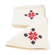6 serviettes de table en lin et broderie traditionnelle espagnole