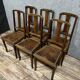 Series of 6 Art Nouveau period chairs stamped under the seat