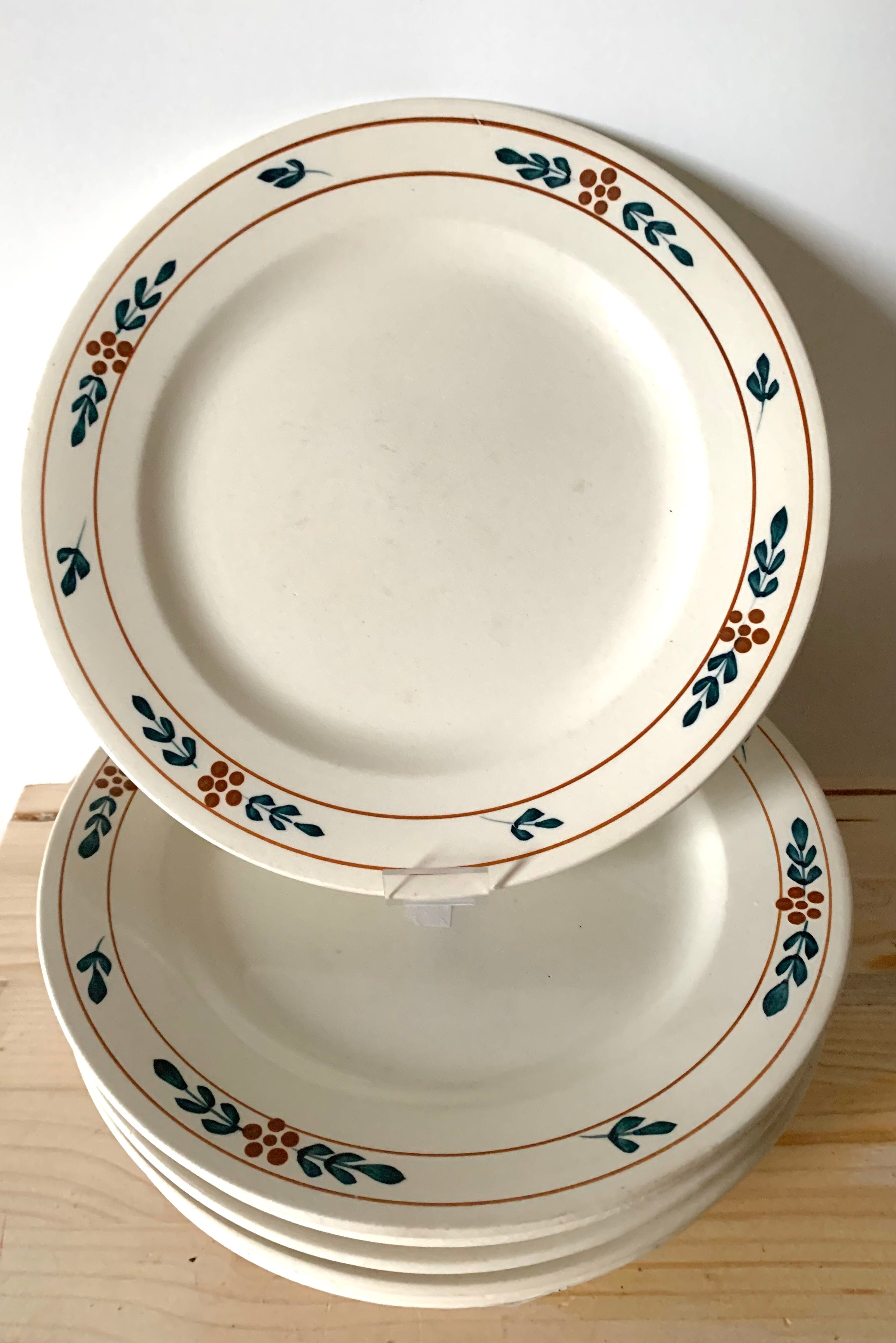 7 earthenware plates