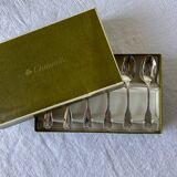 6 Alfenide/Christofle mocha spoons