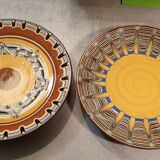 Paire d'assiettes décor seventies