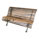 Old cast iron garden bench with oak slats