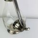 Silver-plated wine carafe jug, duck