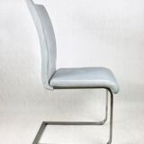 Grey Chairs on aluminium legs fully restored, Set of 4