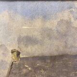 Old painting, landscape of Brittany, signed and dated 1931