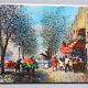 Beautiful antique painting hst gena pechaubes - paris - small format 27 / 21.5 cm