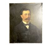 Oil on canvas portrait of an ancestor signed A. Juliard dated 19th century.