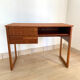 Scandinavian wooden desk sled feet