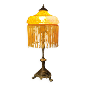 Lampe bronze ancienne - jaune