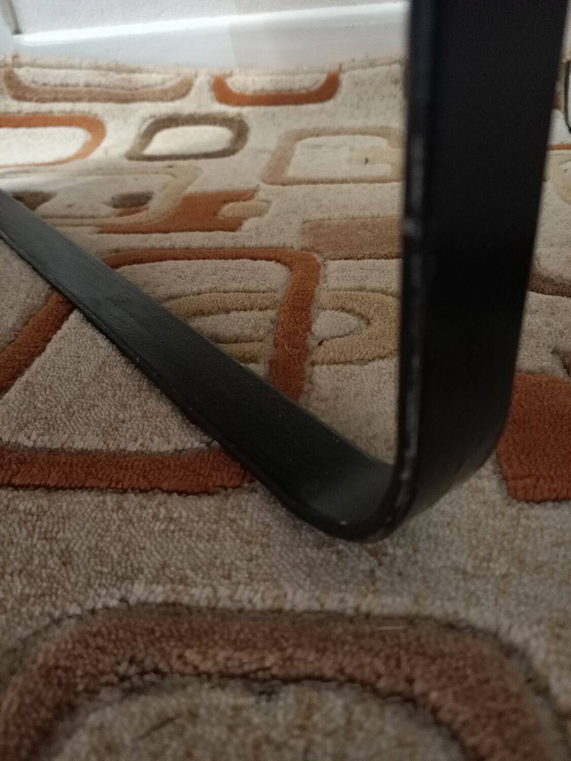 Curved wooden coffee table