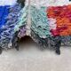 Moroccan carpet Boucherouite colored - 137 x 154 cm