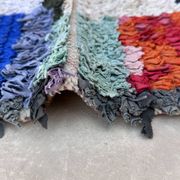 Moroccan carpet Boucherouite colored - 137 x 154 cm