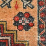 3x6 Red Navy Blue Oriental Vintage Rug, 106x201Cm