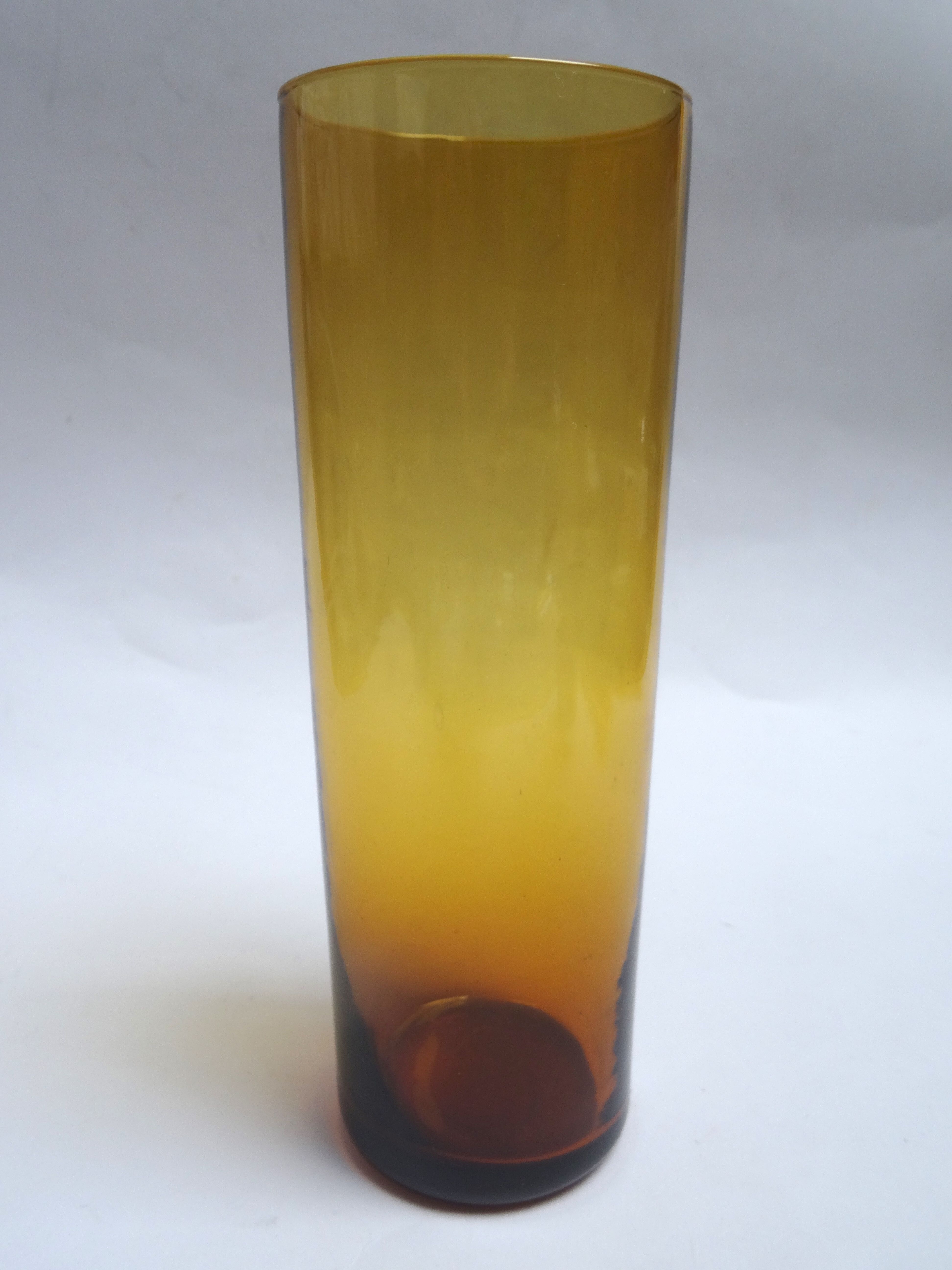 6 high brown glasses