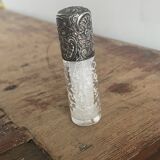 Salt bottle, cut glass, silver metal, Napoleon III, 19th century, object of curiosity, decor