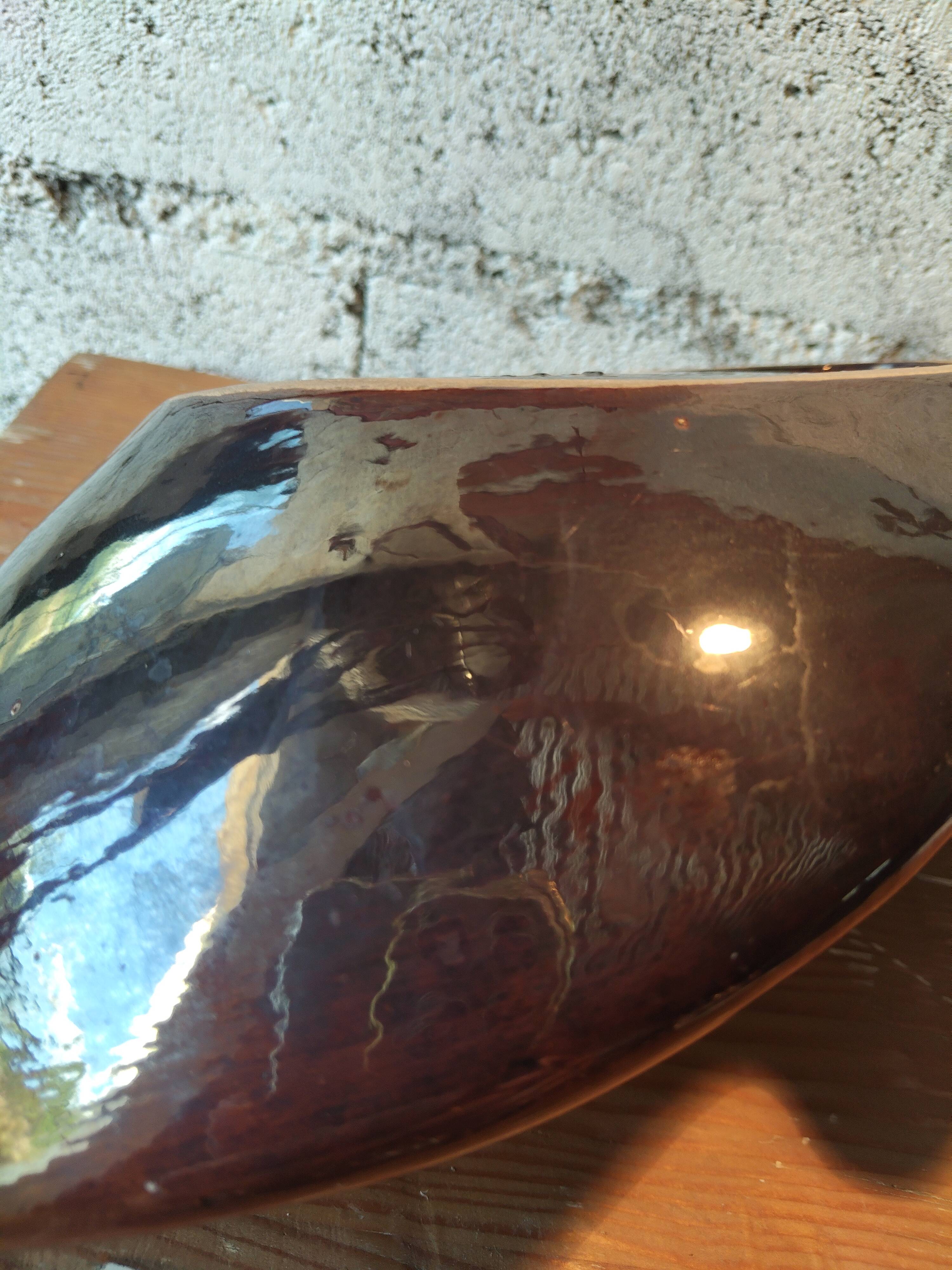 Large solar-shaped ceramic bowl, France, 1950s-1960s.
