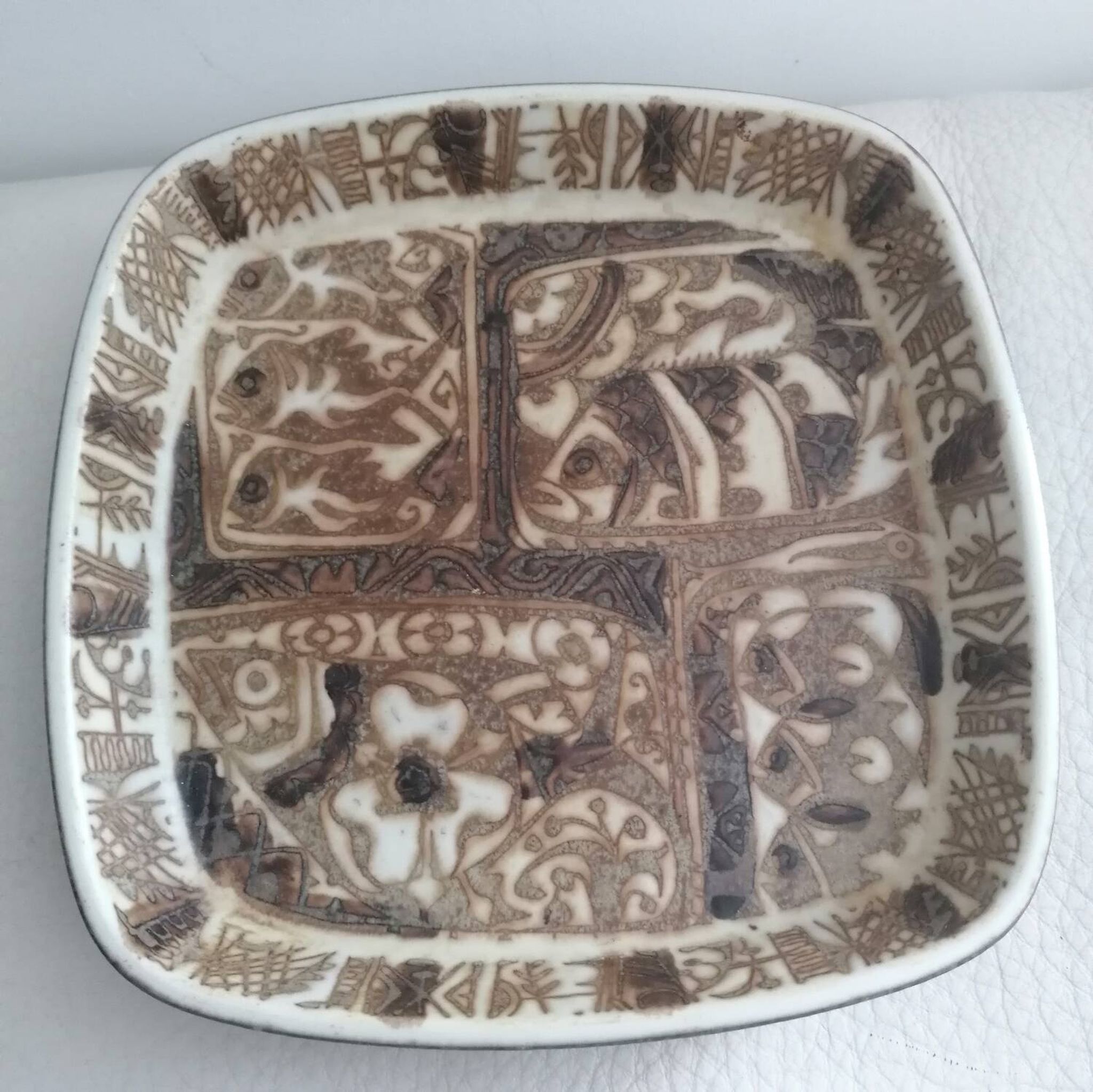 Baca bowl in glazed Danish earthenware Royal Copenhagen design by Nils Thorsson