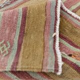 5x6 Unique Wall Hanging Option, Vintage Wool Area Kilim Rug, 148x191Cm