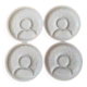 New! 1960/80 Salins / 4 Large Artichoke Plates / white