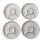 4 Grandes assiettes Artichauts /blanches