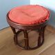 Rattan wicker pouffe stool