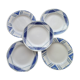 Set de 5 assiettes plates faïence de St Amand 2 modèles différents