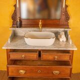 Vanity unit converted into a washbasin unit.