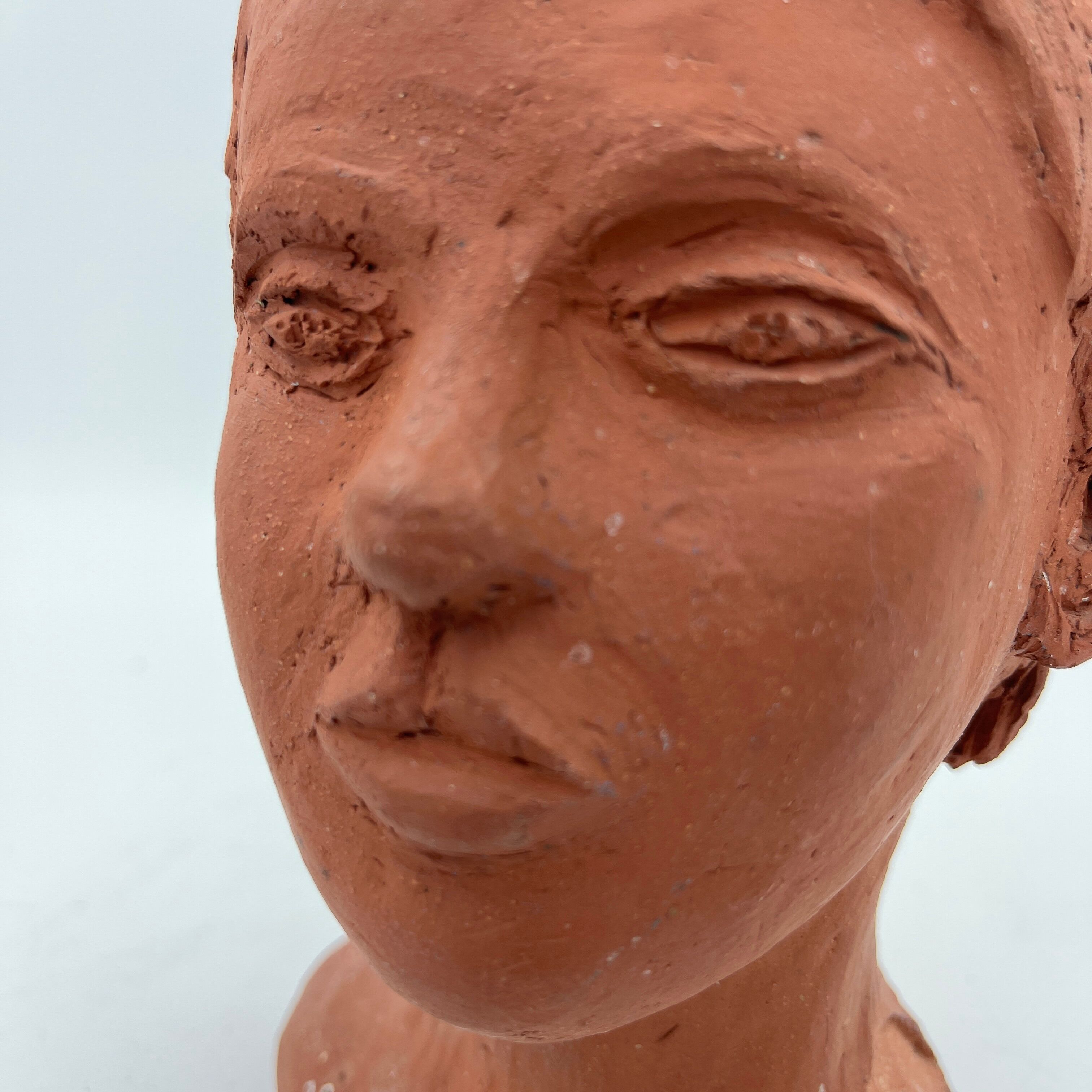 Terracotta child's head