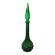 Italian carafe in Empoli glass, Boules model, green color, year 60.