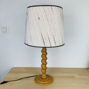 Turned wood lamp from the 70s