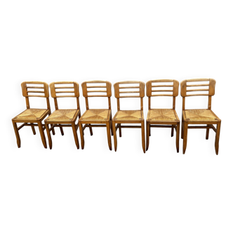 Set of 6 raw stone chairs French design