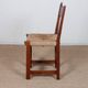 Ensemble de 6 chaises paillées en bois, travail français, 1950
