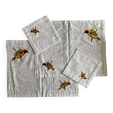 Set of 2 placemats and their “birds” napkins