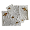 Lot de 2 sets de table et leurs serviettes "oiseaux"