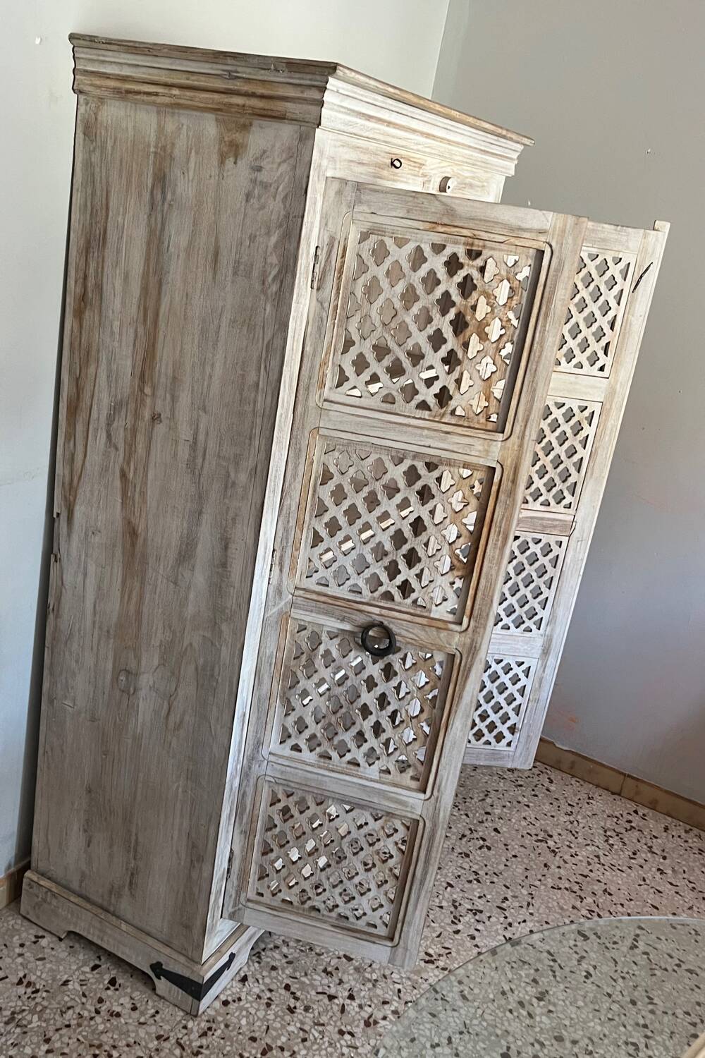 Handcrafted wooden cabinet