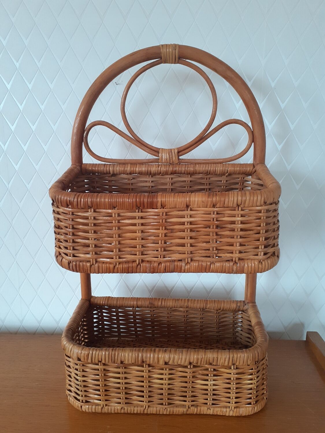 Rattan wall or table shelf