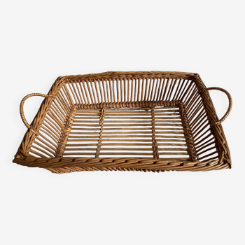Old basket with wicker rods