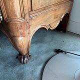 18th-century Bordeaux-style wardrobe in solid Cuban mahogany