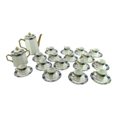 Vintage Limoges porcelain coffee service Atelier Descotte. Redrink . Barranger
