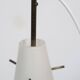 Suspension italienne en opaline satinée mid-century