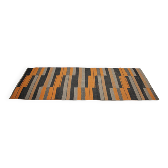 Geometric Modernist Bauhaus Rug, Czechoslovakia, 1930s