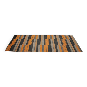 Tapis Bauhaus géométrique moderniste, Tchécoslovaquie, années 1930