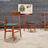 Set of 4 Chairs Drevotex Emerald Green