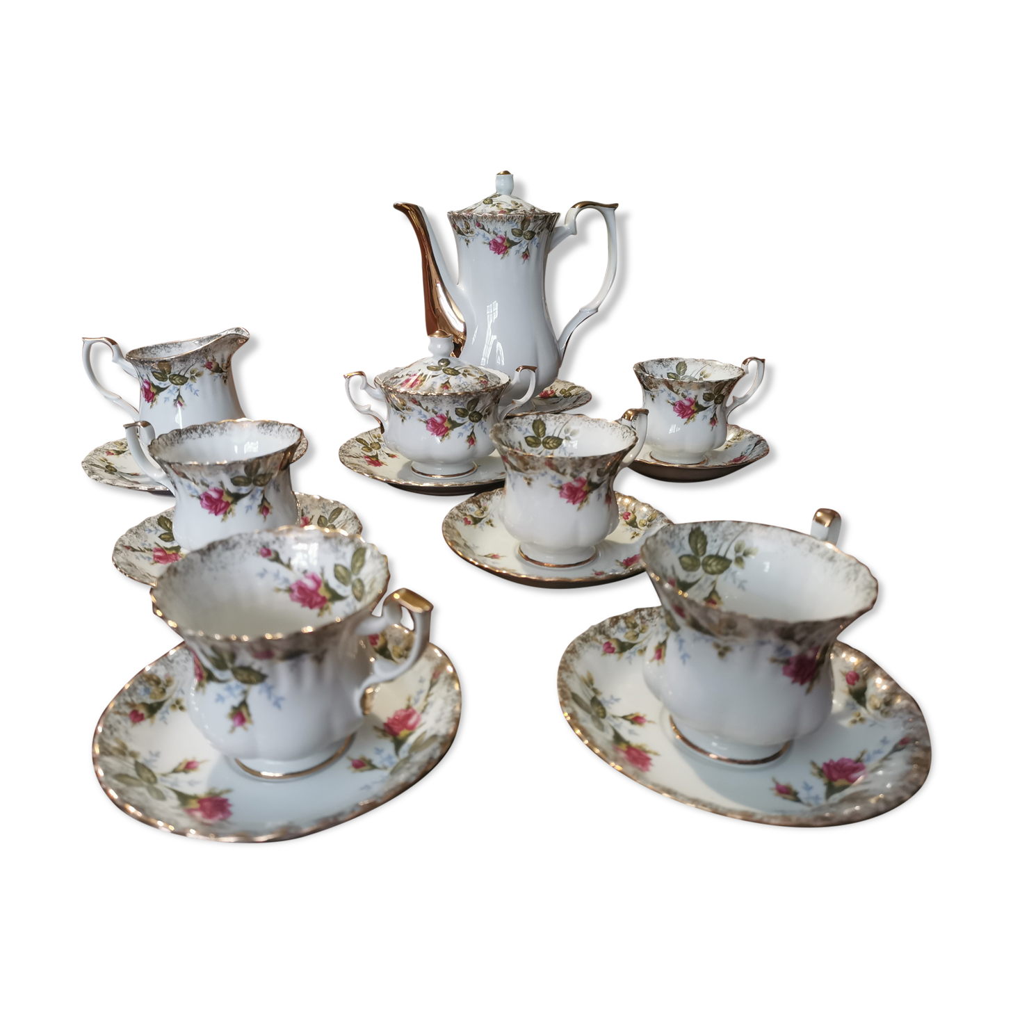 Vintage tea set in chodziez porcelain