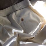 Paire de draps anciens marqués « CV »