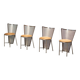 Frans Van Praet set of four postmodern Sevilla chairs 1990